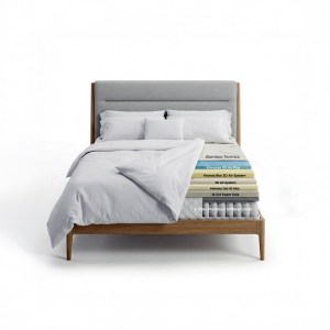 Hypnos Cotone BIO,15CM Foam naturale + 5 cm memory, totale 21 cm, Durezza Lev.5.. 9 Zone 